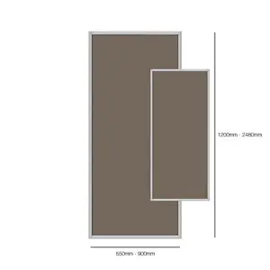 Spacepro Made to measure Mirrored Sliding wardrobe door x (W) 900mm