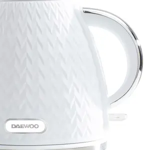 DAEWOO Argyle SDA1830GE Retro Set Kettle and Toaster Matching Bundle 2 Slice Browning Control Easy Clean 1.7L Jug Auto Off White