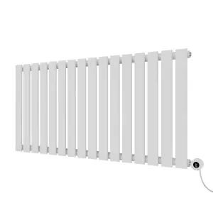 Agadon Lola Electric Designer Panel Radiator 600 x 1208 mm White - 1000 W Smart Heating Element