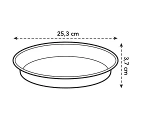 Elho Green Basics Saucer 25cm for Plastic Plant Pot in Cotton White