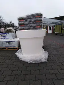 Big Plant Pots. extra large indoor outdoor planter, garden pot massive tree pot 430 Litres White