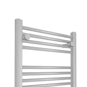 Right Radiators Electric Heated Towel Rail Radiator Straight Pre-filled Designer Ladder Warmer Chrome 800x500 mm