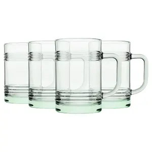 Pasabahce Aware Tincan Recycled Glass Mugs - 400ml - Green - Pack of 4