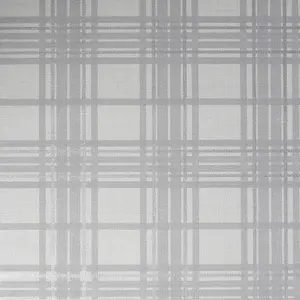 Superfresco Easy Silver Country Tartan Checkered Wallpaper