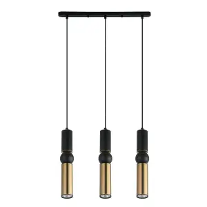 Luminosa Isidora Modern 3 Light Bar Pendant Ceiling Light, GU10