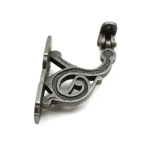 Oakcrafts - Antique Cast Iron Victorian Scroll Swivel Handrail Bracket