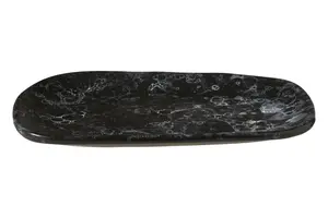 Maison by Premier Hygge Small Black Faux Marble Plate