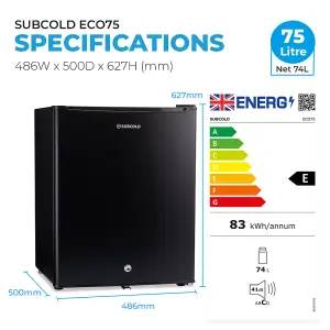 Subcold Eco75 Table Top Fridge Black