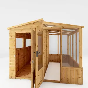 Mercia 8x8 Pent Greenhouse combi shed - Assembly required