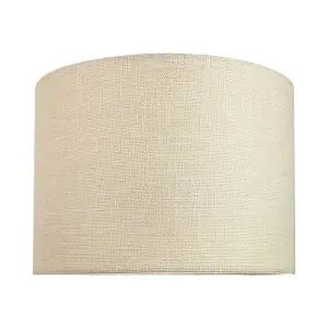 Contemporary and Sleek 10 Inch Cream Linen Fabric Drum Lamp Shade 60w Maximum