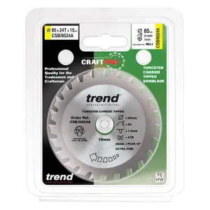 Trend CraftPro Mini Saw Blade 85 x 15mm x 24T