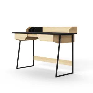 Salisbury Desk in Light Brown / Black