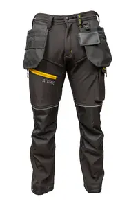 Slim Fit Softshell Work Trousers With Removable Holster Pockets And Knee Pad Pockets