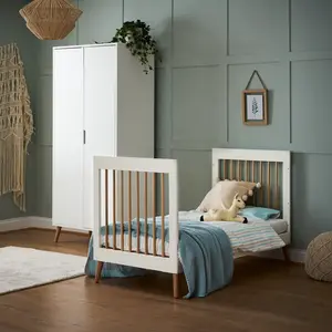 Maya Cot Bed White/Brown