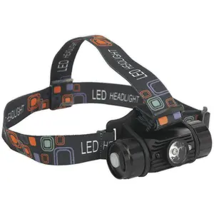 Rechargeable Head Torch - Three Light Settings - 3W LED - Auto Sensor