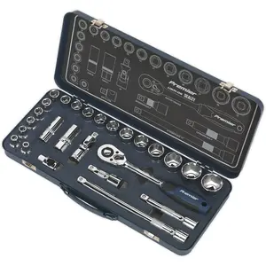 Comprehensive 26-Piece Metric Socket Set with LOCK-ON Technology and Metal Storage Case