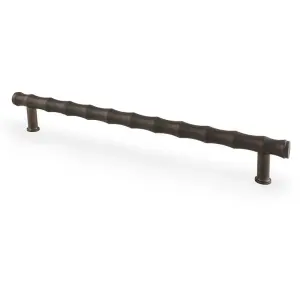 Bamboo T Bar Pull Handle - Dark Bronze 224mm Centres SOLID BRASS Drawer Door