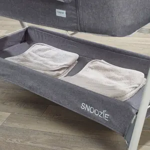 Snoozie Folding Travel Cot with Mattress Dark Grey