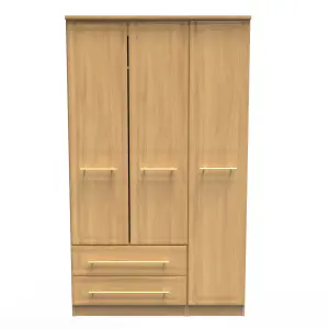 Norfolk Triple Wardrobe in Modern Oak (Ready Assembled)