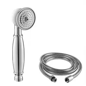 ENKI Chrome Traditional Brass Handheld Shower Head & Hose EH002