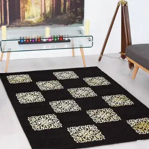 Black Melody Traditional Rug - Farrah