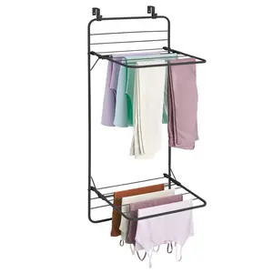 Metal Foldable Wall-Mounted Drying Rack Grey