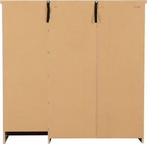 Nevada 1 Door 5 Drawer Low Wardrobe White Gloss