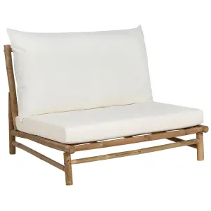 Garden Chair TODI Bamboo Wood Off-White