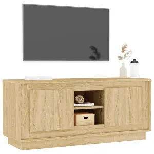 Berkfield TV Cabinet Sonoma Oak 102x35x45 cm Engineered Wood