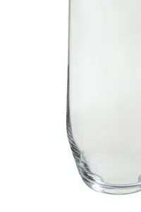 Interiors By Premier Versatile Set Of 4 Lead Free Crystal High Ball Glasses, Modern Design Small Tumblers, Sleek Tumblers