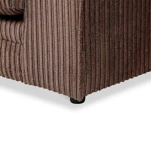 Chicago Jumbo Cord Left Hand Facing Corner Sofa Chocolate