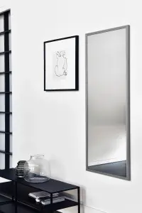 nielsen Armfield Metal Rectangle Wall Mirror, Matt Grey, 50 x 70cm