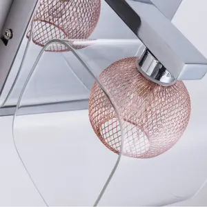 Single Wall Light , G9 Cap , Polished Chrome finish , Glass Shade and Copper mesh