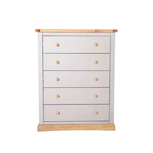 Bomporto 5 Drawer Chest of Drawers Wood Knob