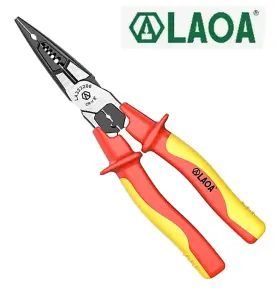 LAOA Multifunctional VDE long nose pliers wire stripper cable cutter 192mm long