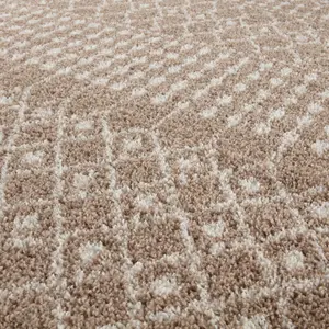 Moroccan Beige Shaggy  Living Room Rug 1020