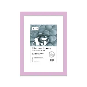 A5 Lilac Picture Frame With Mount for A6 (10.5 x 14.8cm - 4.1 x 5.8in) Poster, Photo, Artwork, or Print.