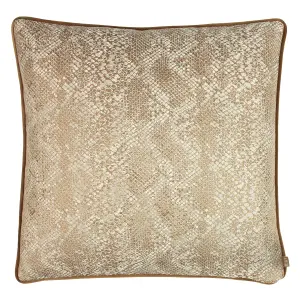 Kai Viper Metallic Snakeskin Square Feather Filled Cushion