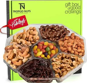 Personalised Love Gift Food Platter With Nuts Gifts For Her, Box With A Variety Of Freshly Roasted Nuts - Gift For Him (Nuts & Sweets)