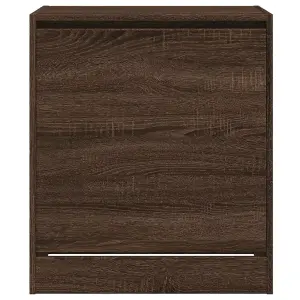 Berkfield Shoe Cabinet Brown Oak 60x42x69 cm Engineered Wood