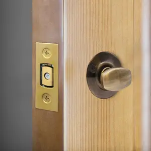 EAI Tubular Bathroom Deadbolt - 76mm Case - 57mm Backset - Polished Brass