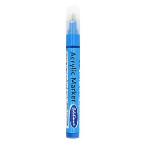 Acrylic Paint Marker Pen Permanent for Stone Leather Fabric Plastic (Light Blue)