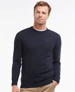 Barbour Essential Lambswool Crew Neck Jumper Navy L