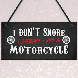 Red Ocean Motorcycle Motorbike Sign Hanging Garage Plaque Birthday Gifts For Biker Novelty Gifts For Him