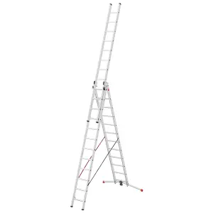 HAILO S100 ProfiLOT Pedal Adjustment Combination Ladder - 3 x 12 Rungs