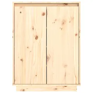 Berkfield Shoe Cabinet 60x35x80 cm Solid Wood Pine