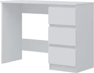 Warren 3 Drawer Dressing Table Study Desk - Modern No-Handle Design Hashtag Home Colour: White