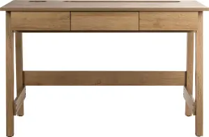 Ithaca Desk in Riviera Oak effect with stationery drawer