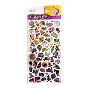 Animals Sticker Sheet Multicoloured (One Size)