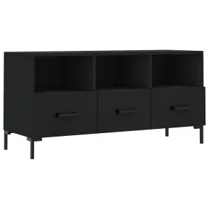 Berkfield TV Cabinet Black 102x36x50 cm Engineered Wood